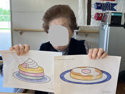 ホットケーキの塗り絵